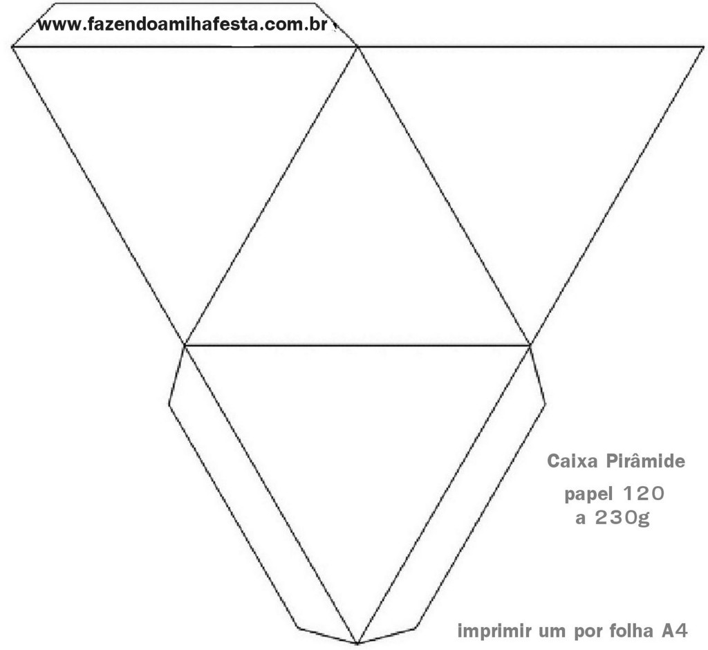 Molde Caixinha Pirâmide