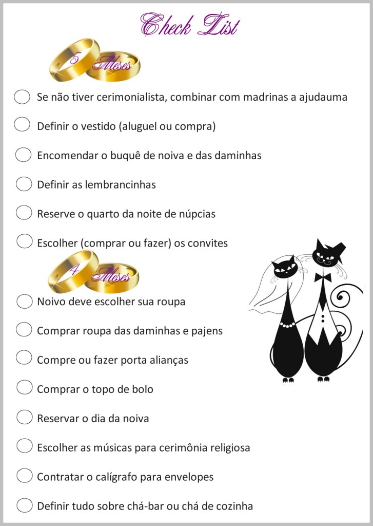 check list 5 a 4 meses